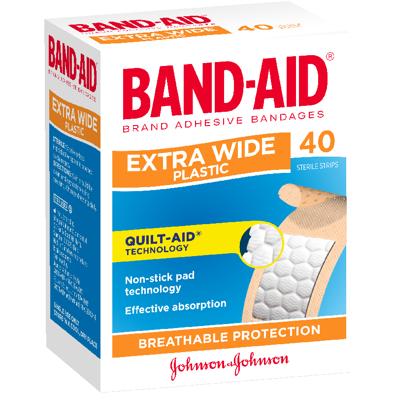 Adhesive Strips Extra Wide 40  BAND-AID® Brand Adhesive Bandages